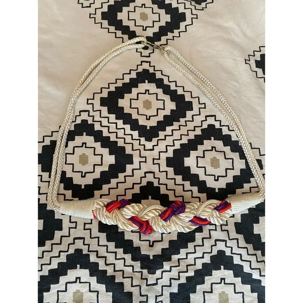 VTG~80s Nylon Braided Rope Belt